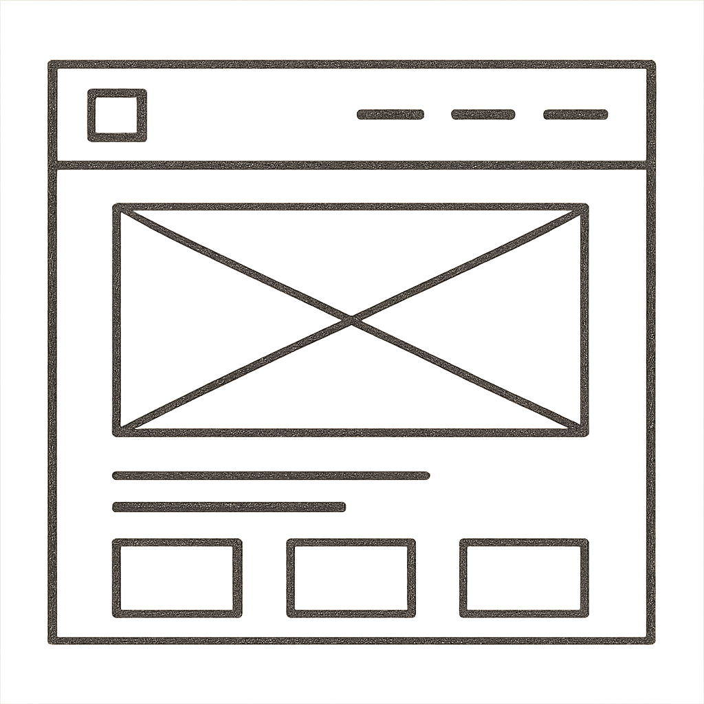 Website wireframe illustration